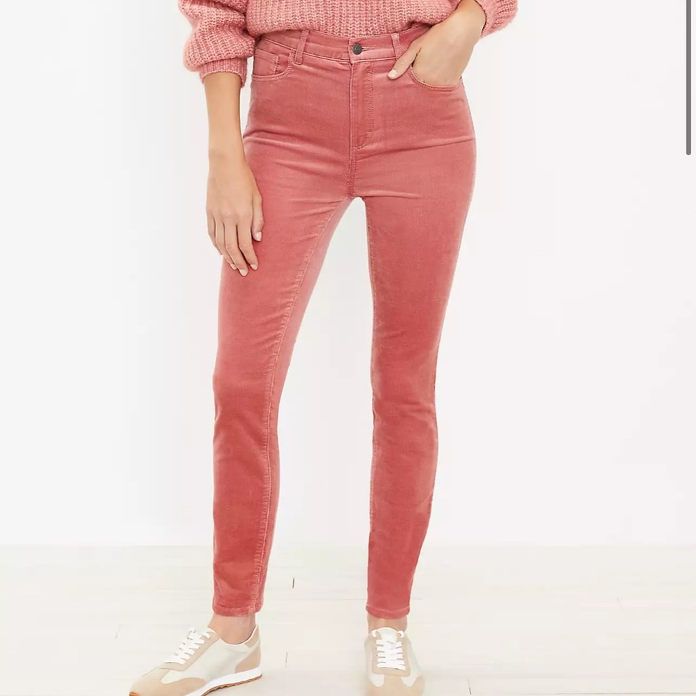 Ann Taylor Loft Skinny Velvet Corduroy Pants